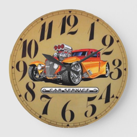 自動車スタイル ラージ壁時計 (正面)