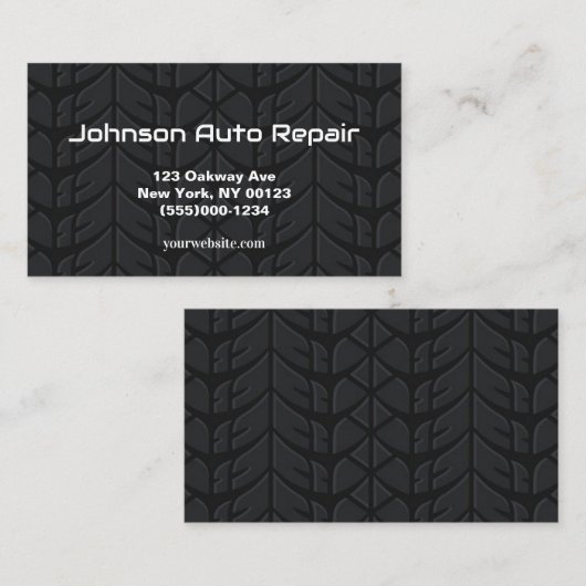 自動車タイヤ整備士修理サービス 名刺 (正面/裏面)