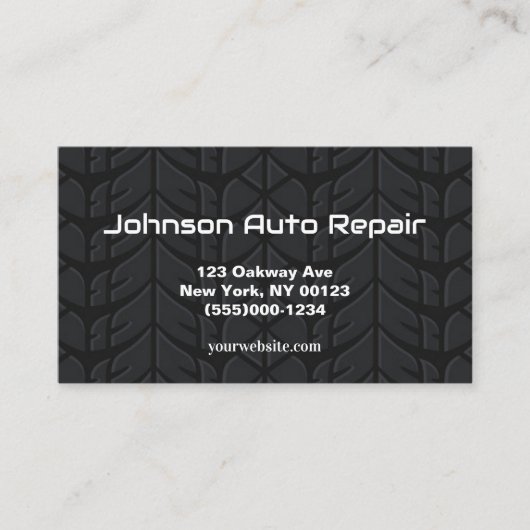 自動車タイヤ整備士修理サービス 名刺 (正面)