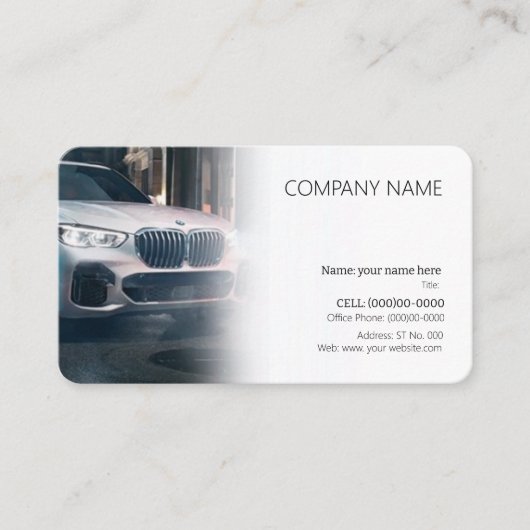 自動車テンプレート名刺 名刺 (正面)