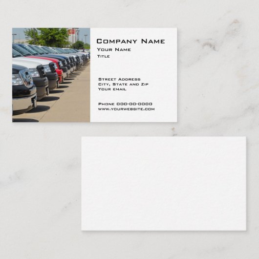 自動車ディーラーの名刺 名刺 (正面/裏面)