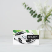 自動車ディーラーを詳述するグリーンモバイル 名刺 (スタンド正面)