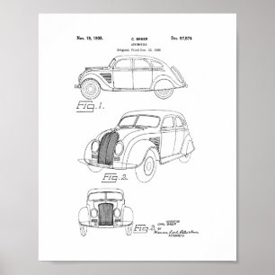 自動車パテントのためのデザイン ポスター