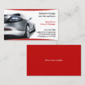 自動車ビジネスカード 名刺 (正面/裏面)