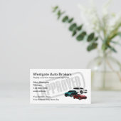 自動車ブローカーの自動車販売業者 名刺 (スタンド正面)