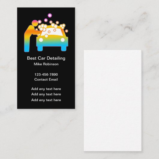 自動車プロフェッショナルの詳細サービス 名刺 (正面/裏面)