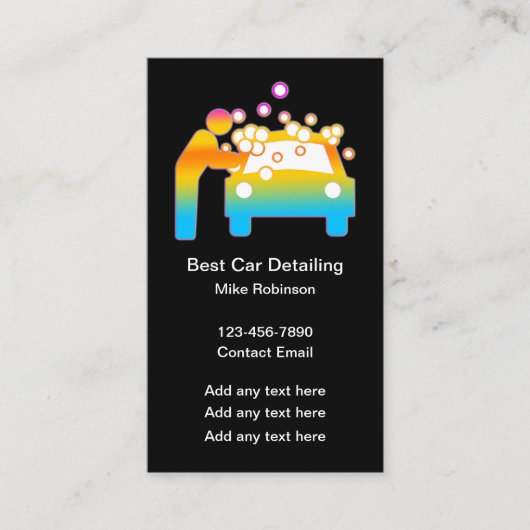 自動車プロフェッショナルの詳細サービス 名刺 (正面)