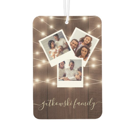 自動車ベビーデザインあなた自身の家族の写真エア カーエアーフレッシュナー (裏面)