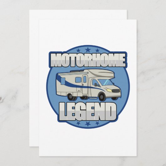 自動車ホームの凡例RV退職ギフト 招待状 (正面/裏面)