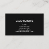 自動車メタリック車のフェイクの詳細 名刺 (裏面)