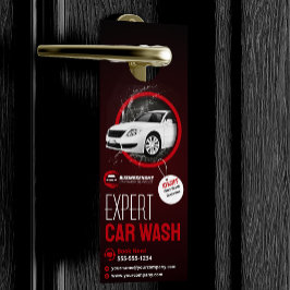 自動車モダンのワックスを詳述する洗車自動車 ドアノブサイン