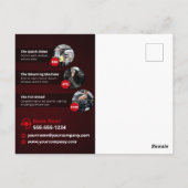 自動車モダンのワックスを詳述する洗車自動車 ポストカード (裏面)