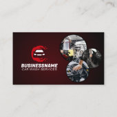 自動車モダンのワックスを詳述する洗車自動車 名刺 (裏面)