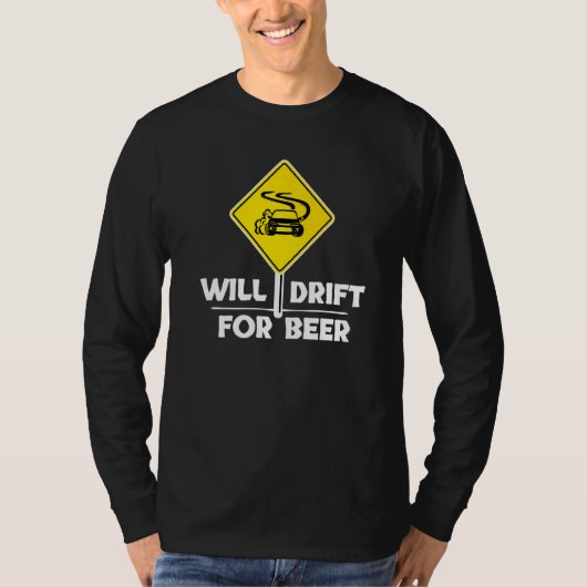 自動車ユーモアのあるレースを運転する明細書ドリフト Tシャツ (正面)