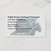 自動車レッカー+輸送+ビジネスカード 名刺 (正面)