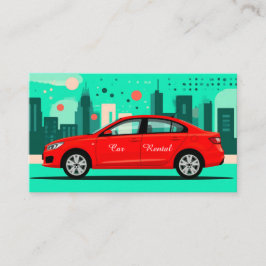 自動車レンタルカスタムQRコードプロフェッショナル 名刺