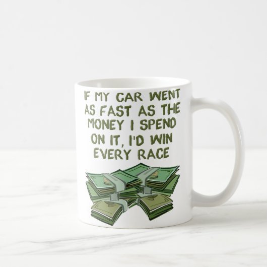 自動車レースの面白いマグカップ コーヒーマグカップ (右)