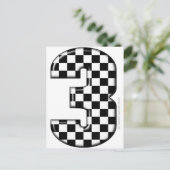 自動車レース番号3 ポストカード (スタンド正面)