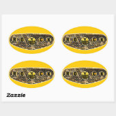 自動車レース 楕円形シール (シート)