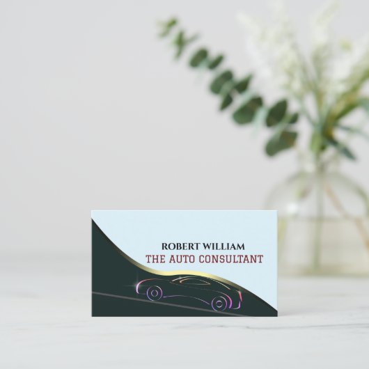 自動車ロゴ付き自動個人車相談会 名刺 (スタンド正面)