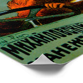 自動車ロシアの～ヴィンテージ自動車Ad ポスター (角)