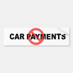自動車ローンの支払無し バンパーステッカー