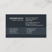 自動車両修理 – 整備士 名刺 (裏面)