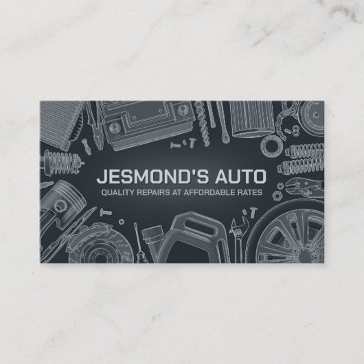 自動車両修理 – 整備士 名刺 (正面)