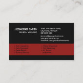 自動車両修理 – 整備士 名刺 (裏面)