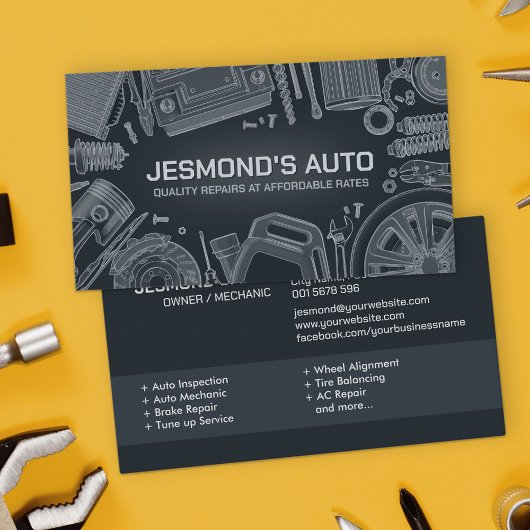 自動車両修理 – 整備士 名刺