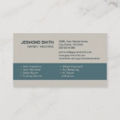 自動車両修理 – 整備士 名刺 (裏面)