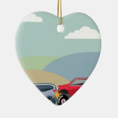 自動車事故の後部は車のベクトルを終えました セラミックオーナメント (右)