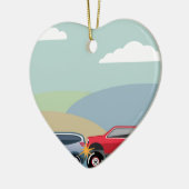 自動車事故の後部は車のベクトルを終えました セラミックオーナメント (左)