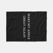 自動車事故後の手術後フィジカルセラピー手術 フリースブランケット (正面(横))