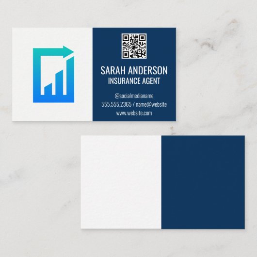 自動車住宅保険 | 財務紙の作業ロゴ 名刺 (正面/裏面)