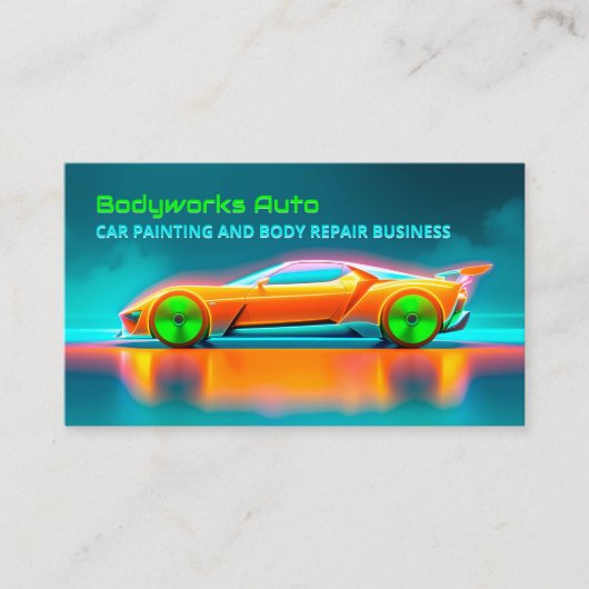 自動車体修理 名刺 (正面)