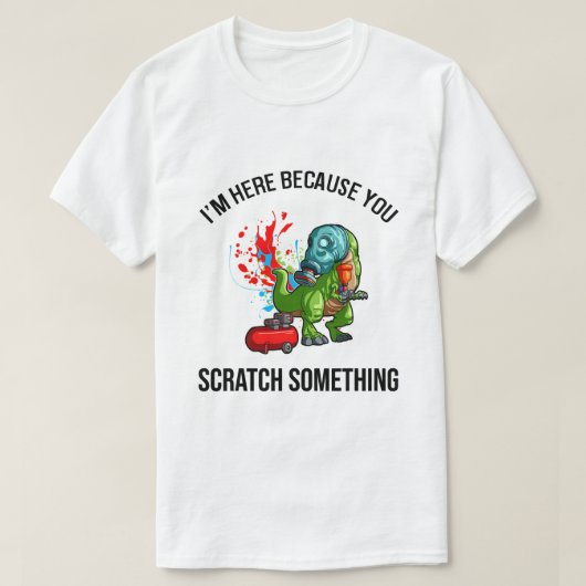 自動車体画家と自動車Deの自動車引用文 Tシャツ (デザイン正面)