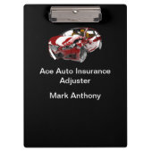 自動車保険の損害賠償解決係員 クリップボード (正面)