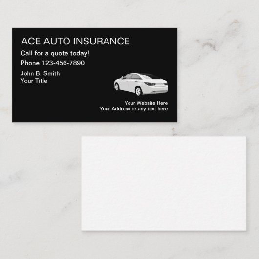 自動車保険サービス 名刺 (正面/裏面)