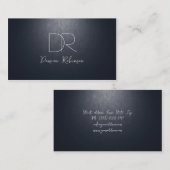 自動車保険ダークブルーカスタムモノグラム 名刺 (正面/裏面)