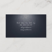 自動車保険ダークブルーカスタムモノグラム 名刺 (裏面)