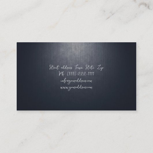 自動車保険ダークブルーカスタムモノグラム 名刺 (裏面)