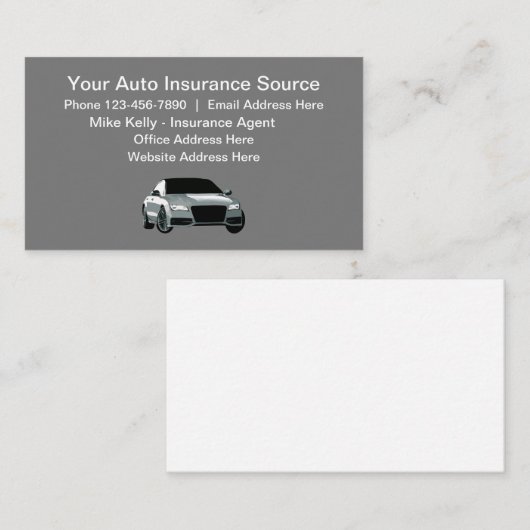 自動車保険代理店 名刺 (正面/裏面)