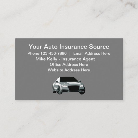自動車保険代理店 名刺 (正面)