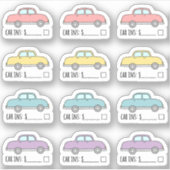 自動車保険請求リマインダーラベル予算プランナー シール (正面)