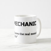 自動車修理のプロ - 自動車整備士の定義マグカップ コーヒーマグカップ (正面右)