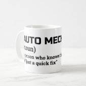 自動車修理のプロ - 自動車整備士の定義マグカップ コーヒーマグカップ (正面左)
