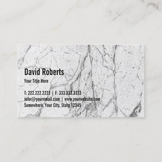 自動車修理の便利屋の車のでモダンな大理石 名刺 (裏面)