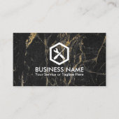 自動車修理の便利屋の車のでモダンな大理石 名刺 (正面)