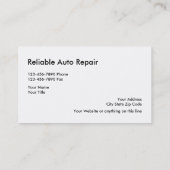 自動車修理の名刺 名刺 (裏面)